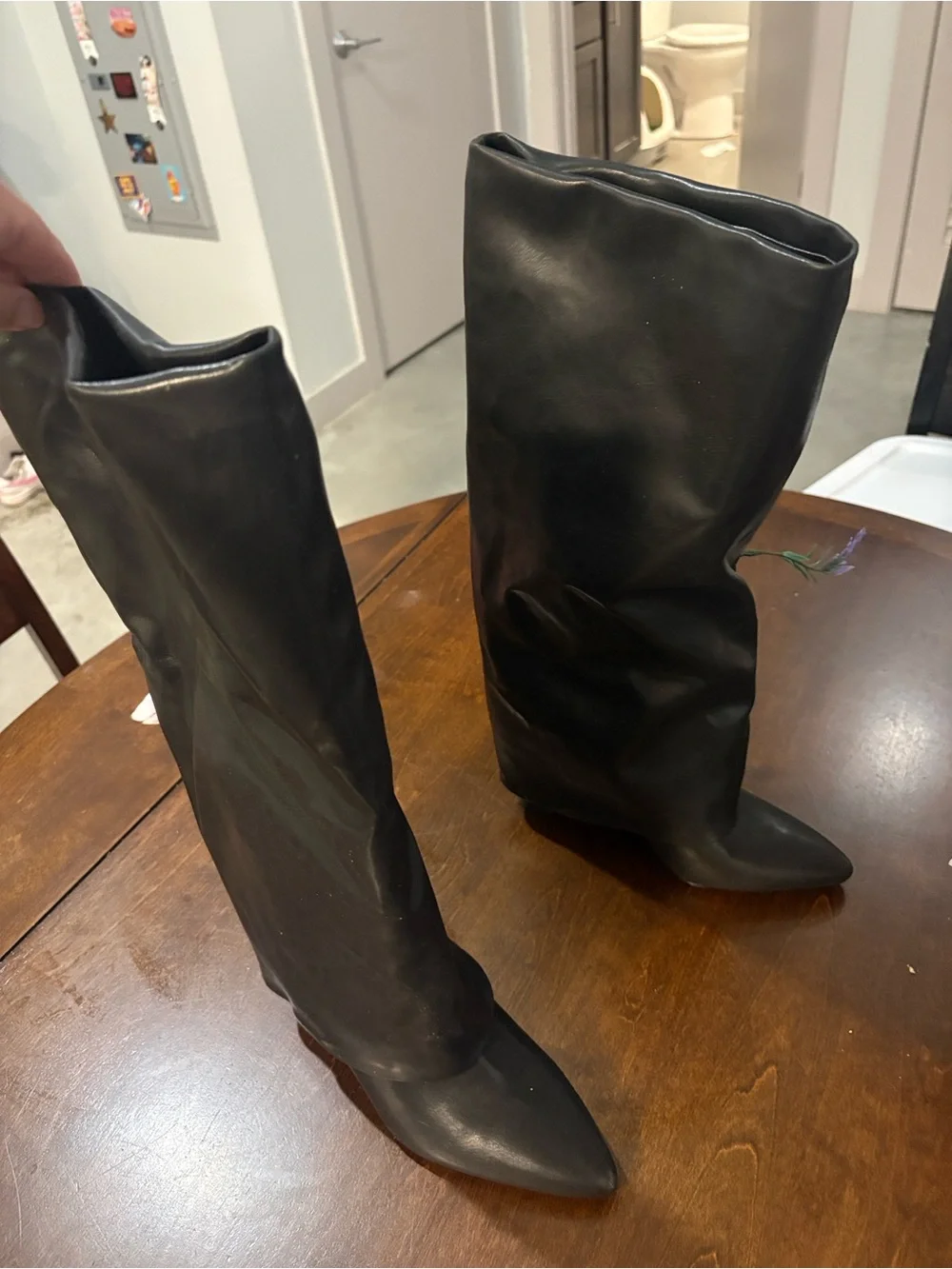 Madden Girl Black Over-the-Knee Slouch Boots